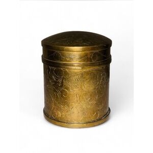 Vintage Chinese Opium Brass Canister